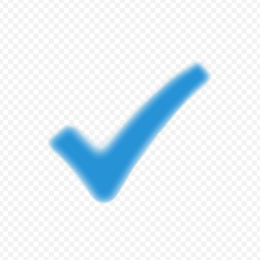 Blue Checkmark PNG Image with Transparent Background