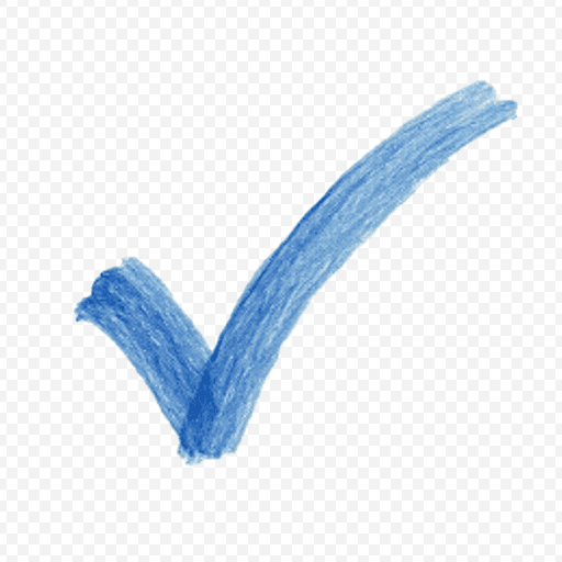 Blue Check Mark PNG Image with Transparent Background