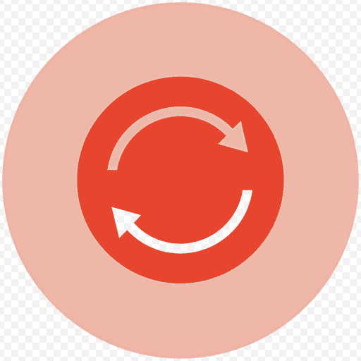 Circular Refresh Icon PNG with Transparent Background
