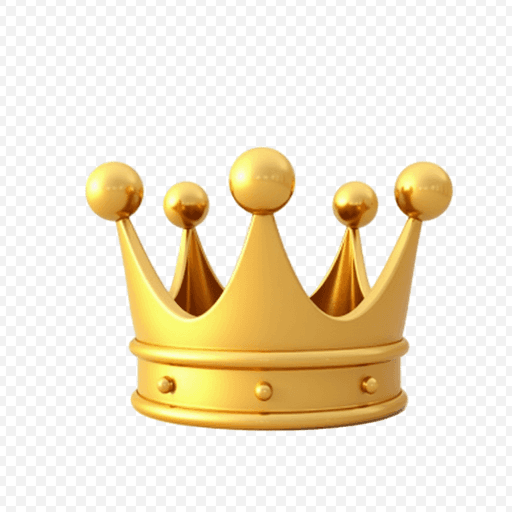 Gold Crown PNG image on Transparent Background