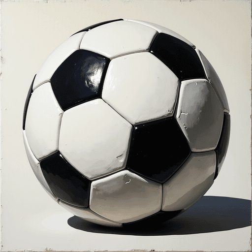 Classic Soccer Ball PNG Image with Transparent Background