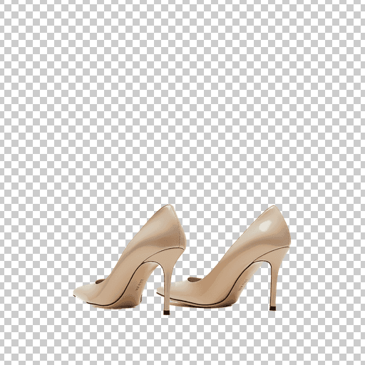 Elegant Beige High Heels PNG Image with Transparent Background