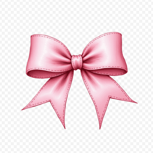 Pink Bow PNG Image with Transparent Background