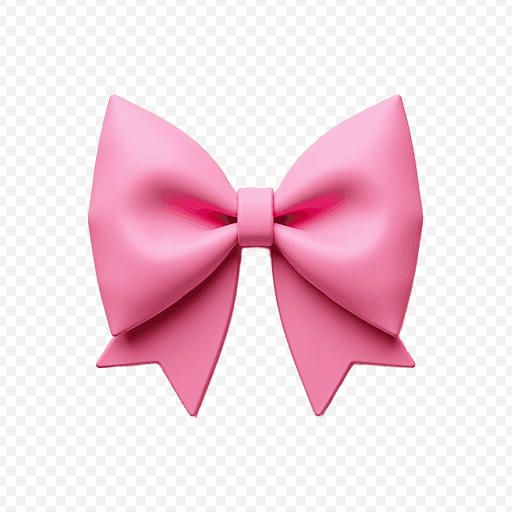 Pink Bow PNG Image with Transparent Background