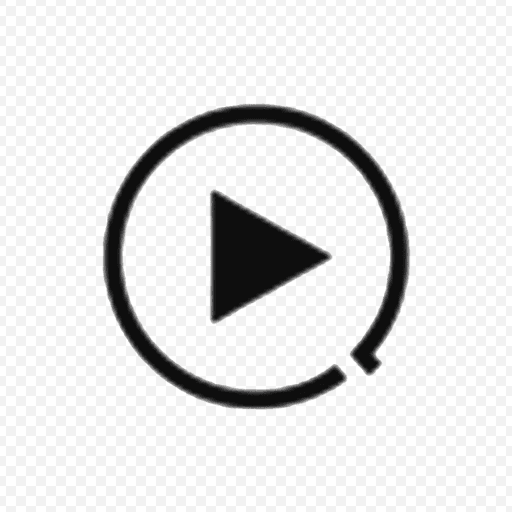 Play Button Icon with Reload Circle - Transparent PNG