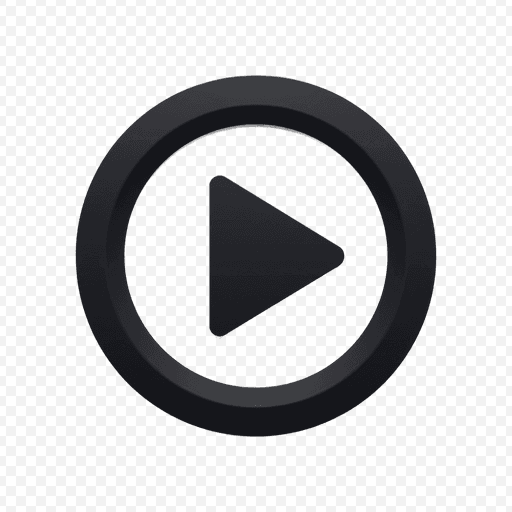 Black Play Button PNG Image with Transparent Background