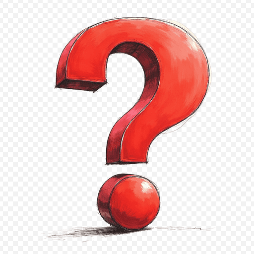 Red Question Mark PNG Image on Transparent Background