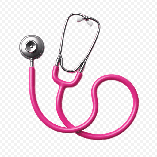 Pink Stethoscope PNG Image with Transparent Background
