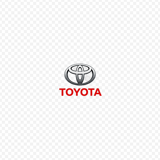 Toyota Logo Transparent PNG with Silver and Red Colors