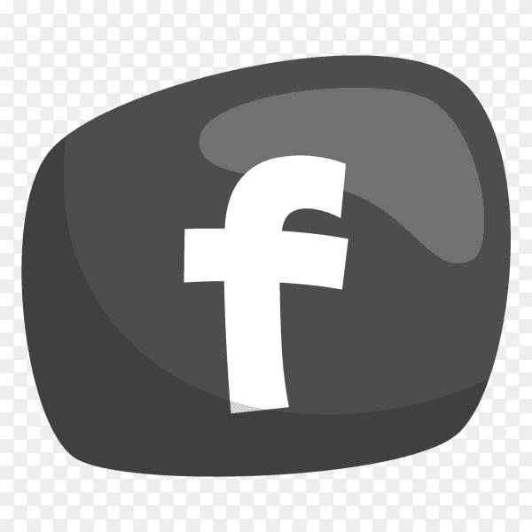 Cute social media black logo Facebook PNG