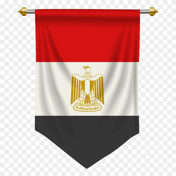 Egypt flag pennant transparent PNG