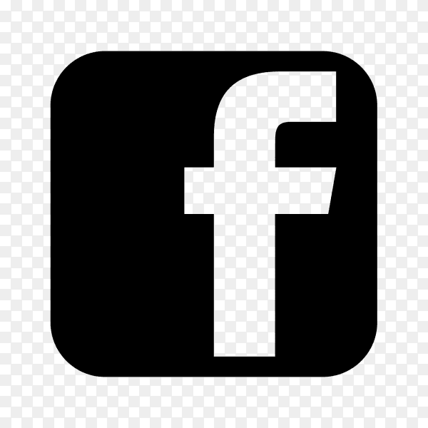 Facebook logo balck social media PNG