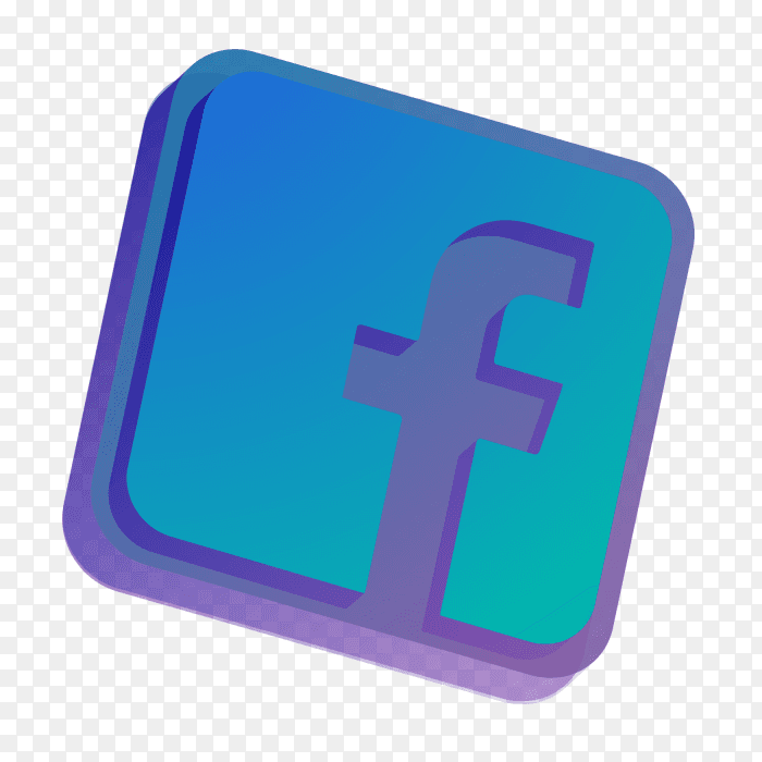 3D Logo Facebook vector PNG