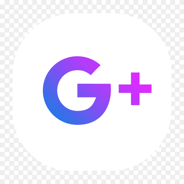 GooglePlus logo blue purple glowing social network PNG