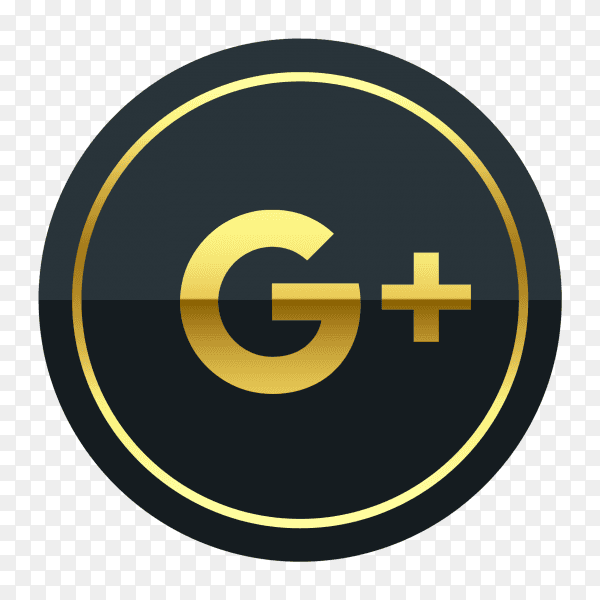 GooglePlus logo premium of golden social media PNG