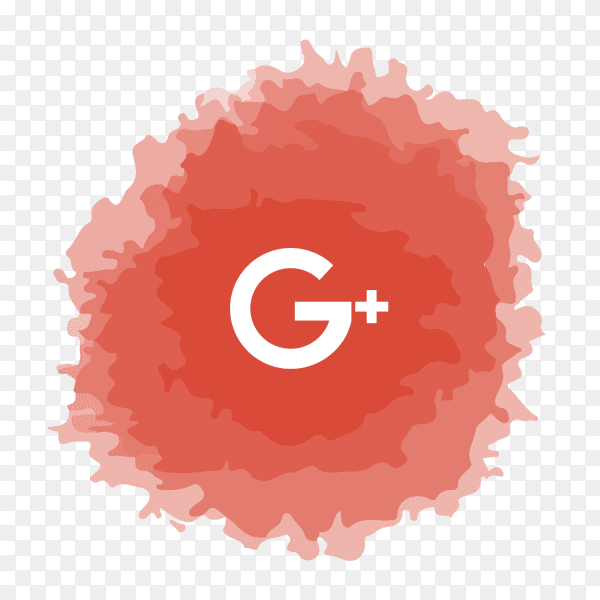 GooglePlus logo watercolor social media PNG