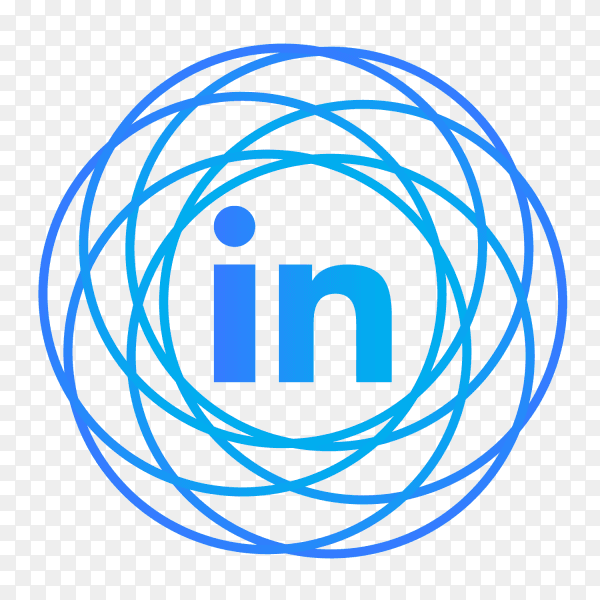 LinkedIn logo icon modern social media PNG