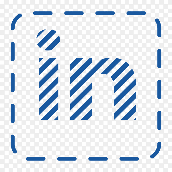 Linkedin logo social network texture PNG