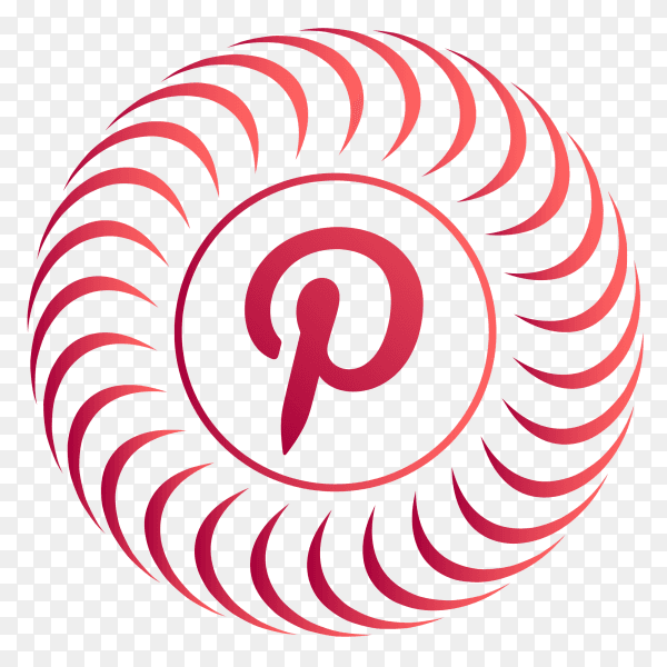 Pinterest logo circular style PNG