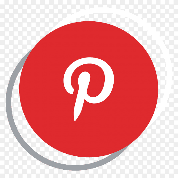 Pinterest logo elegant social media icon PNG