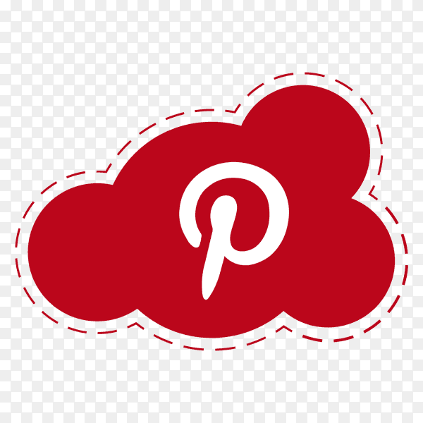 Pinterest logo icon social media cloud PNG