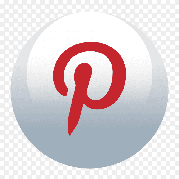 Pinterest logo round social media icon PNG