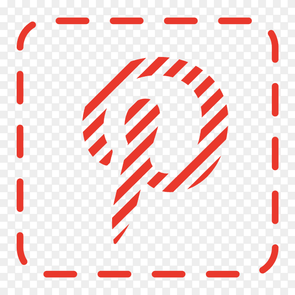 Pinterest logo social network texture PNG