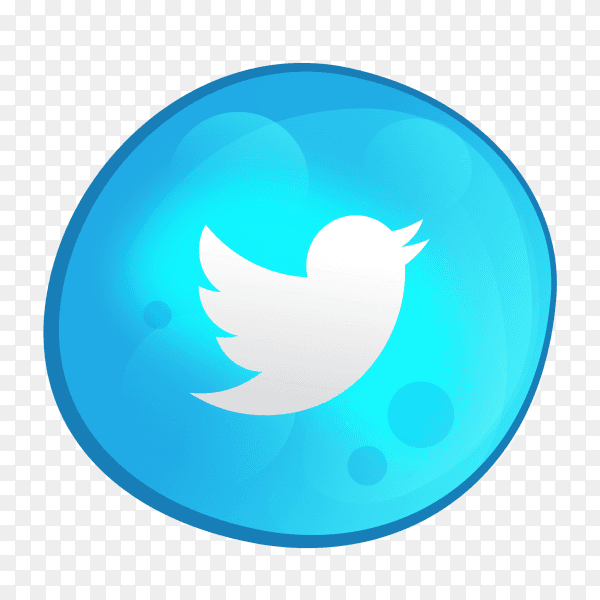 Twitter logo bubble style social media icon PNG