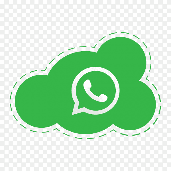 WhatsApp logo icon social media cloud PNG