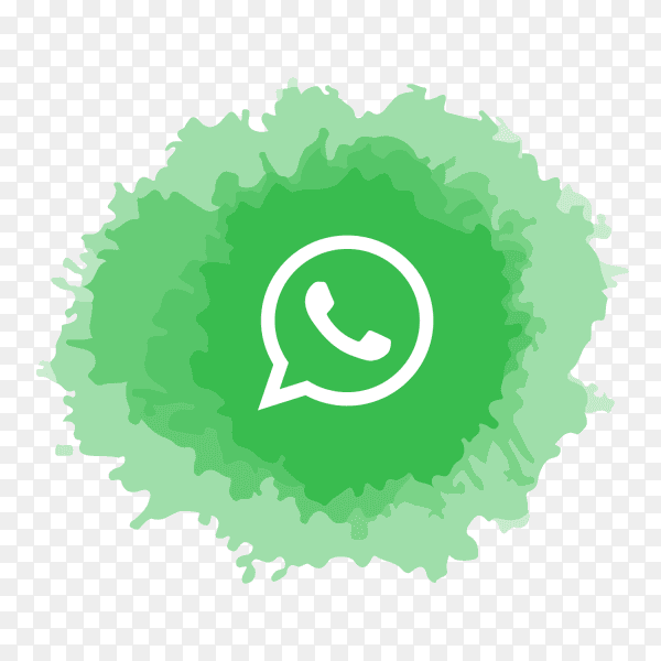 WhatsApp logo watercolor social media PNG