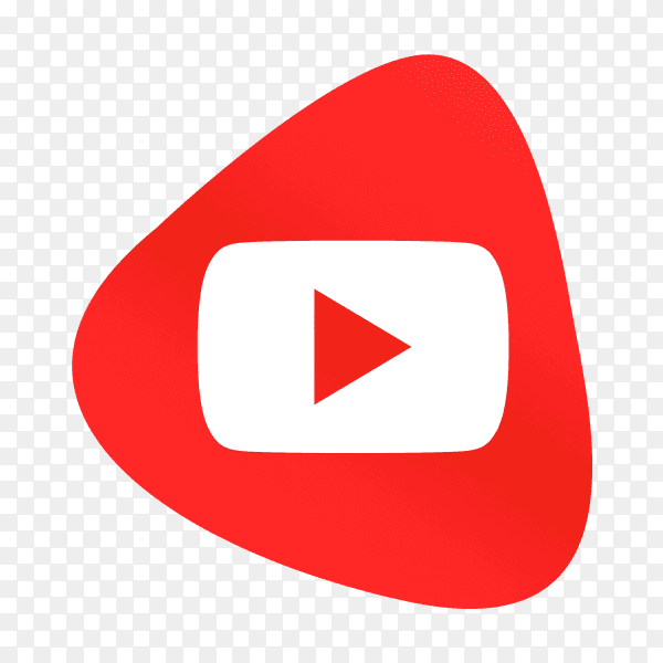YouTube logo button social media PNG