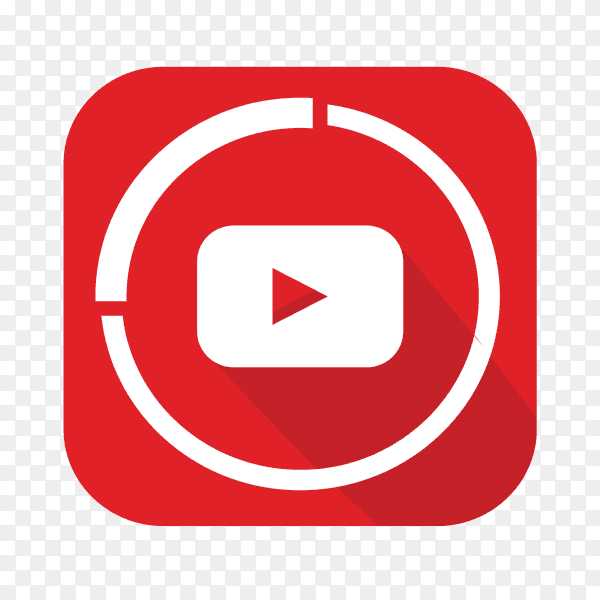 YouTube logo popular social media icon PNG