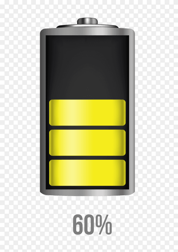 Battery 60% charging load status PNG