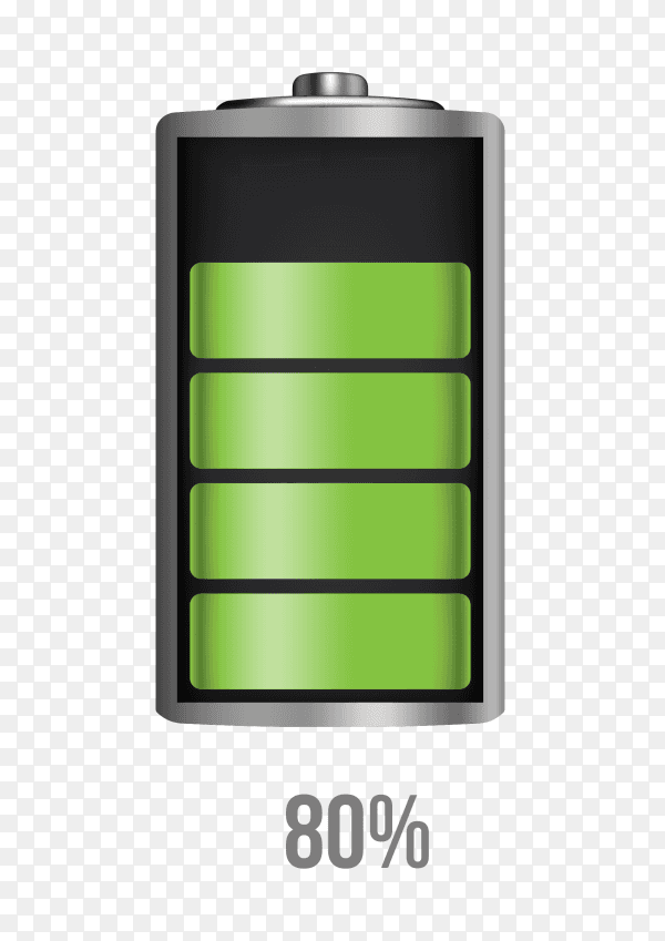 Battery 80% charging load status PNG