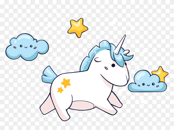 Cute unicorn Vector PNG