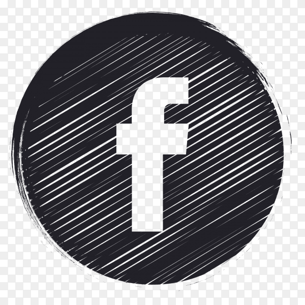 black social media logo Facebook PNG
