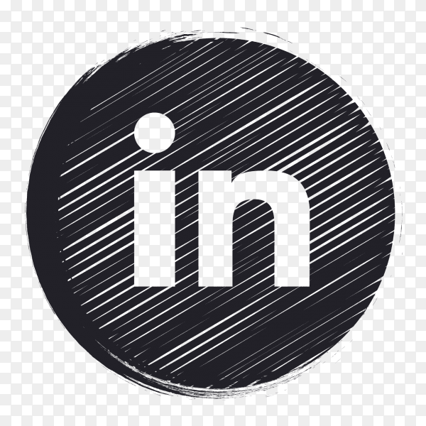Black social media logo Linkedin PNG