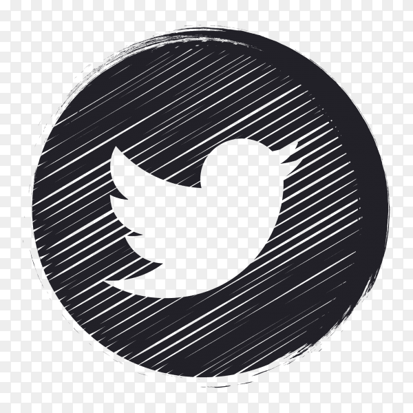 Black social media logo twitter PNG
