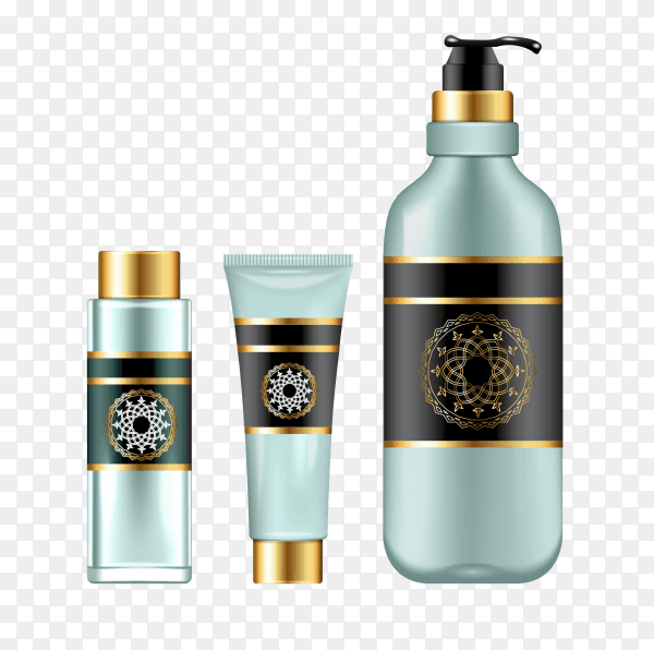 3D illustration cosmetic products PNG