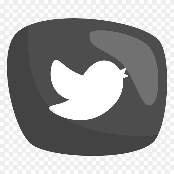 Cute social media black logo twitter PNG