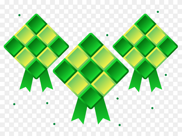 Traditional ketupat composition Vector PNG