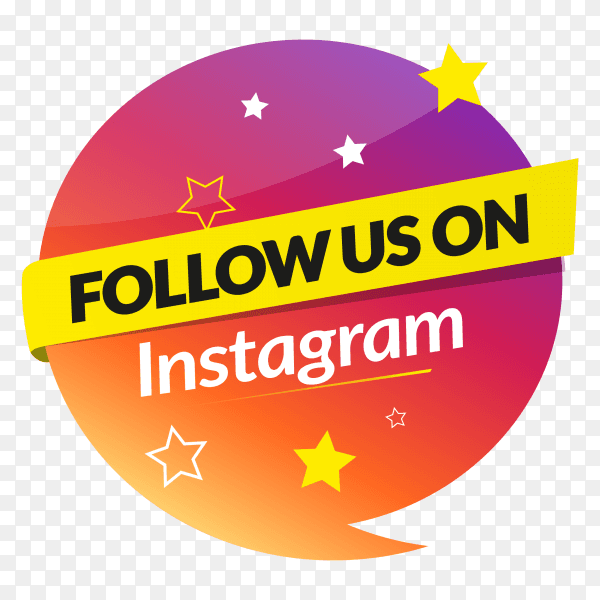 Follow us on Instagram - social media banner PNG