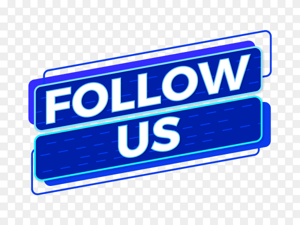 Follow us social media sign PNG