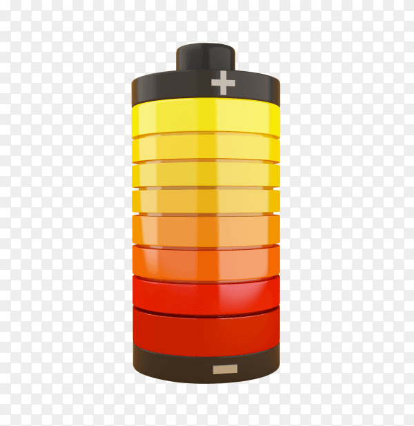 Full charge battery charging status 3d illustration PNG