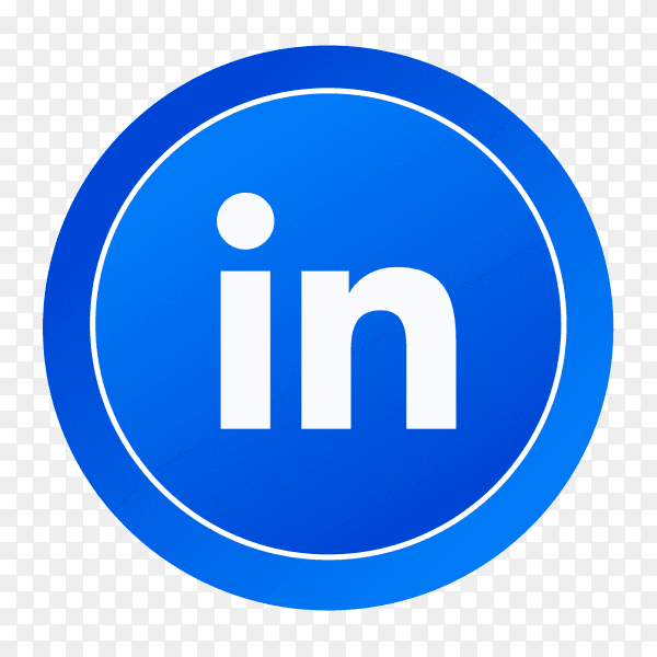 Gradient logo Linkedin social media icon PNG