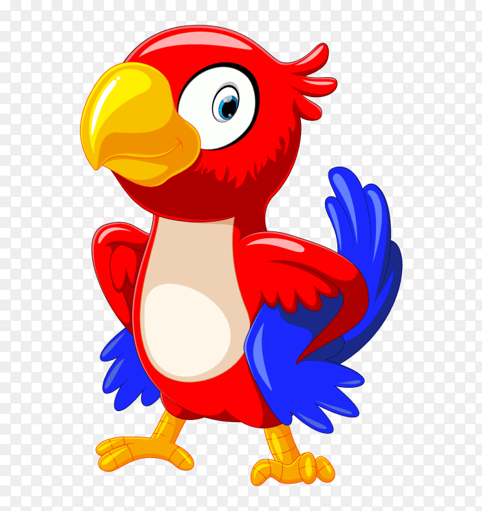 Happy parrot cartoon dancing PNG