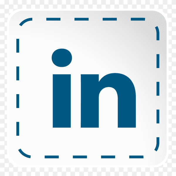 Linkedin logo icon social media sticky paper PNG
