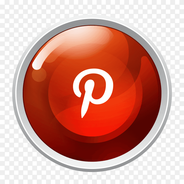Logo Pinterest button social media PNG