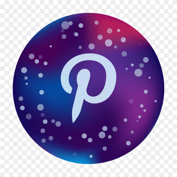 Logo Pinterest icon modern social media colored PNG