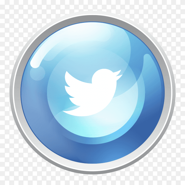Logo twitter button social media PNG